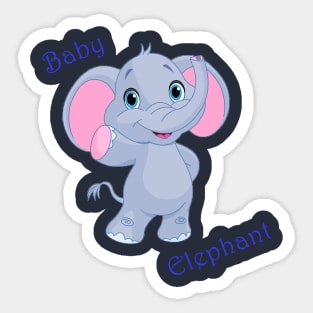 baby elephant, elephant girl, elephant boy, cute elephant Sticker